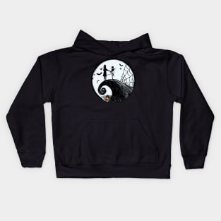 Jack and sally proposal Kids Hoodie